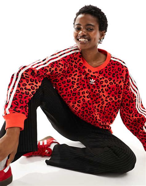 adidas originals leopard luxe sweatshirt